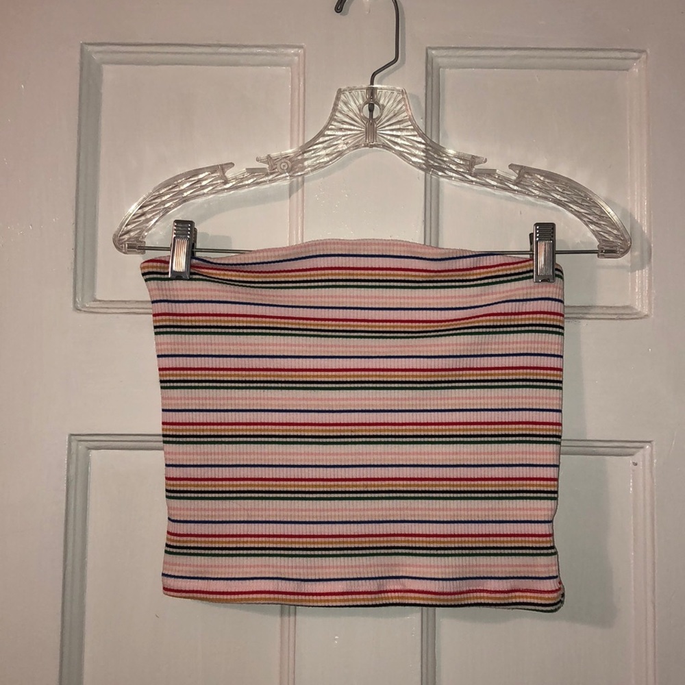 American Eagle Striped Tube Top